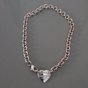 Tiffany and Co " Return to Tiffany " Heart Choker sterling silver necklace
